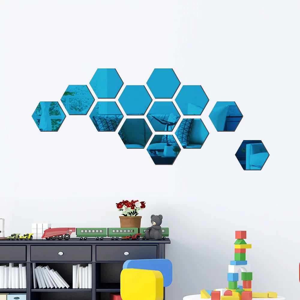miroir mural en hexagone House confort